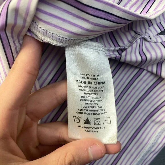 FootJoy men's polo shirt size XL Purple/White ,Golf,Stretch,Outdoor,Stretch - Picture 8 of 10